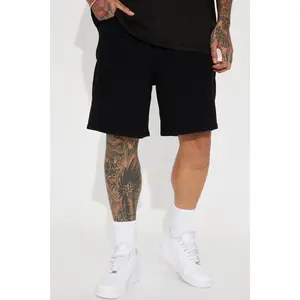 Mike Relaxed Denim Shorts - Black