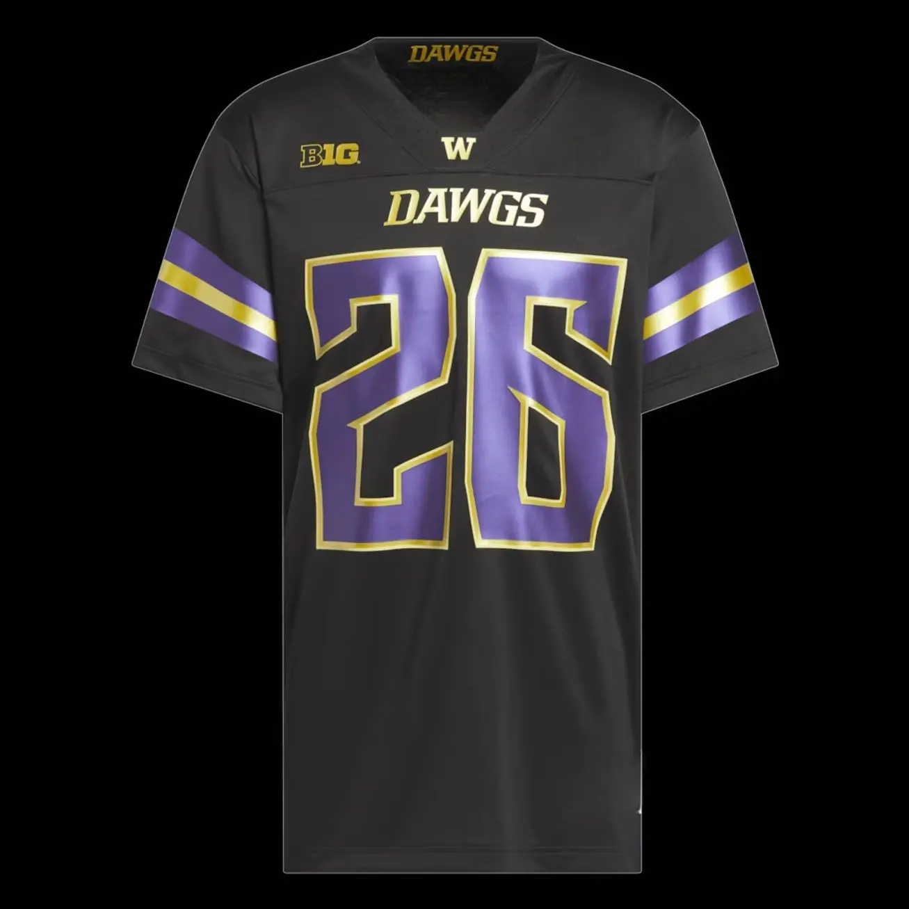 Unisex Football College #26 Washington Huskies Unleash the Dawgs Premier Strategy Jersey - Black