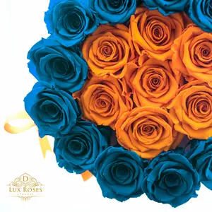 Large Round Box Preserved Roses (Customizable)