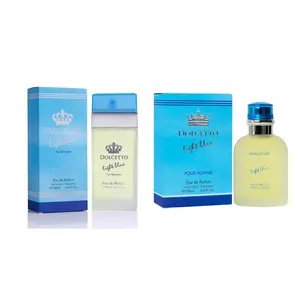 His & Hers Fragrance Set - Dolcetto Light Blue Cologne & Perfume - Fragrance Set