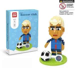 Football Player Figure Toy Soccer Building Block Model Set, Creative Decorative Display Piece, Perfect Hobby Collection Birthday Gift, Building Block Figures