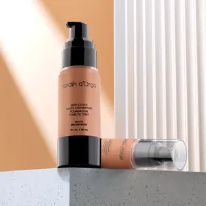 Jardin d'Orga Waterproof Matte Liquid Foundation 30Ml - Long-Lasting Full Coverage Natural Finish for All Skin Types 8 Shades Cosmetic Makeup Concealer