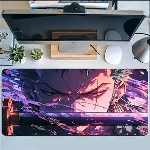 O-One One Piece Theme Large Gaming Mouse Pad Desk Mat, Anti-Slip Rubber Base, Multiple Sizes Available, Durable Polyester Surface, Anime Mousepad