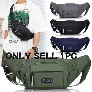 1pc Ultra-Thin Nylon Sports Waist Bag | Unisex, Non, with Zipper, Adjustable Shoulder Straps, Suitable for Waist 76.2-106.68 cm, Ideal for Hiking, Traveling, Camping, Running, Trail Running, and Outdoor Activities, Jogging Equipment