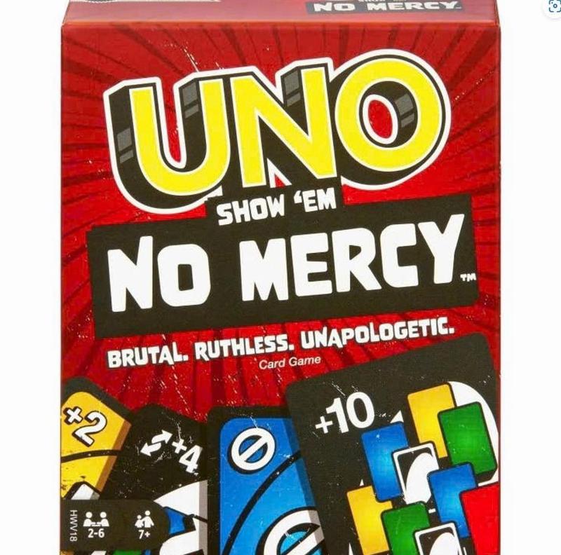 UNO SHOW EM NO MERCY PLUS OPTION 210 & 196 Cards with more Extended Function Cards, Card Game for 2-10 Players card game cards game, Longer time playing, TOP CARD GAME