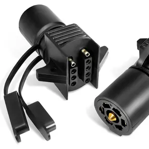 7 Pin to 4 Pin Trailer Adapter, 7 Way to 5 Way Trailer Light Plug, Trailer Connector for Truck RV Utility Tow Hitch Boat, Weatherproof