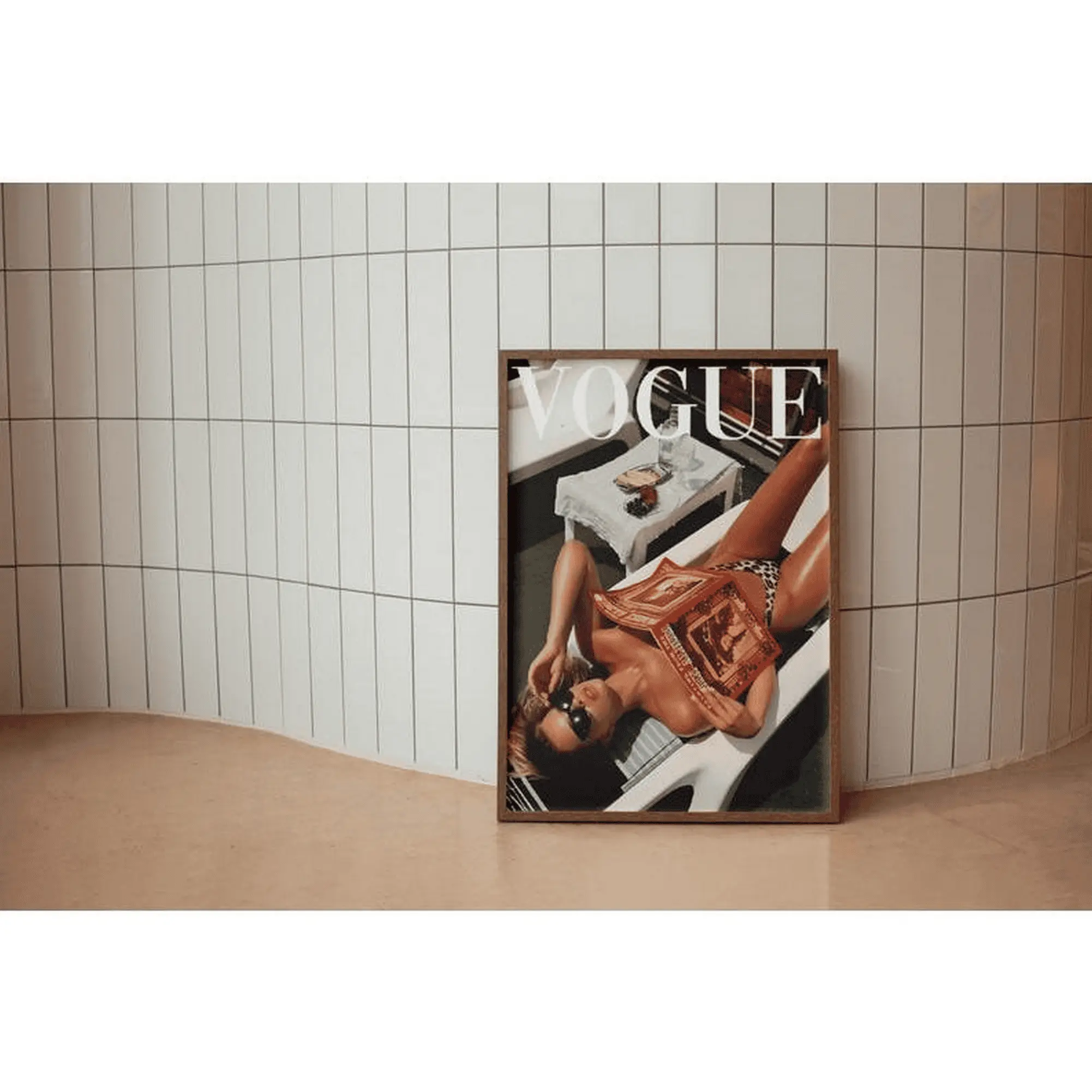 Vogue Poster Fashion Print Woman Wall Art Retro Print Luxury Wall Art Summer Print Trendy Wall Art Magazine