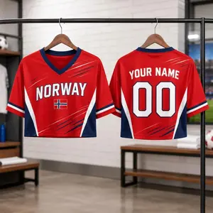 Personalized Norway Soccer Jersey, Custom Name Number Norway Jersey Adult Youth, Norwegian Football Shirt Fan Gift, Sports Tee