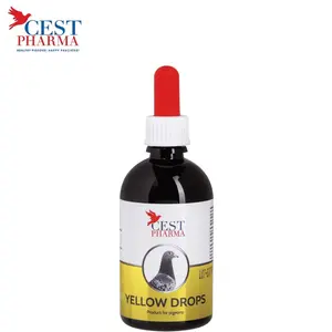 Cest Pharma yellow drops 100 ml  gotas amarillas para palomas domesticas . aves de compañía