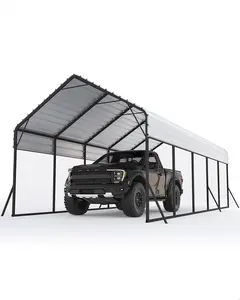 GARVEE 13'x26'x11' Oversized Metal Carport, Steel Heavy Duty Carport for All-Weather, Permanent Shelter for Boats, Pickup Trucks, and Tractors, N.W. 780 Lbs