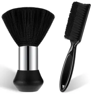 2PCS Professional Barber Neck Duster Brush – Soft Bristle Hair Cutting Brush for Neckline & Ear Cleaning – Styling & Finishing Tool for Salon & Home Use