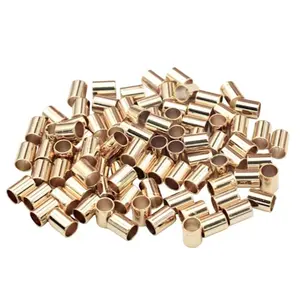 Gold Filled Look, Look, crimp beads/ crimp tubes for jewelry making- 18k- 1mm/3x2mm/4x3mm 100pcs