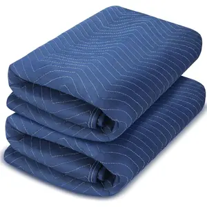 2 Pack 96'' x 80'' Extra Large Moving Blankets 4.4 lb Heavy Duty Thick Quilted Moving Pads and Packing Shipping Furniture Pads for Furniture Artwork Floor, Royal Blue
