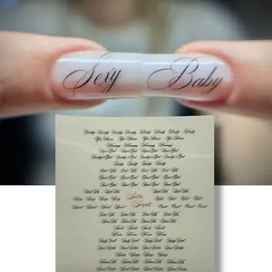 Perfect Calligraphy Art Nail Decals for Fully Booked Nail Techs SPICY EDITION - SATIN SCRIPTS