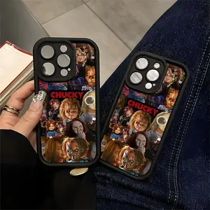 Chucky Horror Movie Fan Phone Case Scary Chucky Doll Print Protective Case Compatible with iPhone 11/12/13/14/15/16 (Pro Max/Plus)