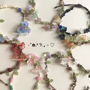 [NEW] Blooming Colors Handmade Bracelet with Leaves & Flowers, Cute Gift, Gift For Her