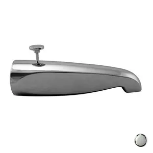 Westbrass  8.5 in. Brass Rear Diverter Tub Spout in Polished Chrome