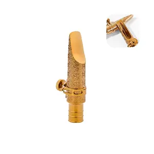7 Size Tenor Sax Mouthpiece | Premium Brass Gold Plated Sax Mouthpiece | Ideal for Jazz Concert & Band Performance flute and clarinet otama tone sopranosax bari tonesaxophone brand news axophone drums Carving Pattern Saxophone with Strap alto saxo ph