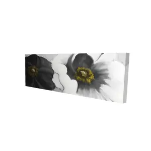 Begin Home Decor 2080-2060-FL121 20 x 60 in. Assorted White Flowers - Monochrome Floral Canvas Decor