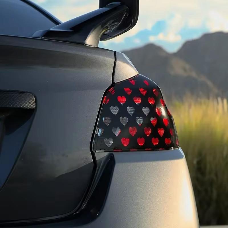 Love Heart Car Light Sticker, Taillight Decal for Cars, Cute Auto Exterior Decor for Girls, Waterproof Vinyl Sticker