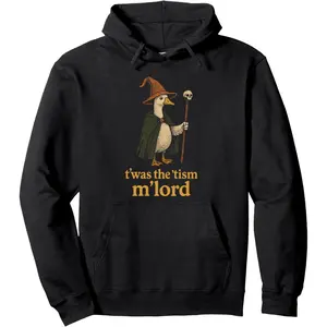 Funny Meme Twas the Tism M Lord Silly Goose Pullover Hoodie