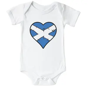 Scotland Heart Scottish Flag One Piece Baby Bodysuit