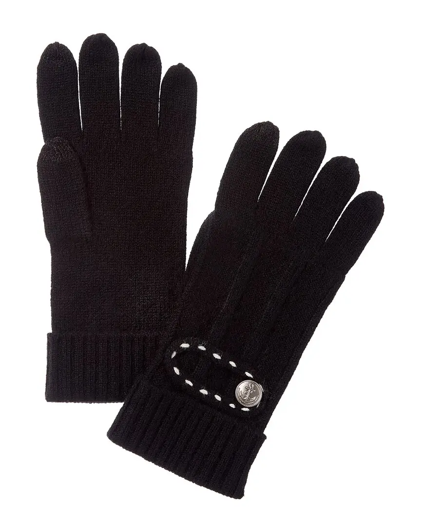 Forte Cashmere Button Cuff Cashmere Gloves