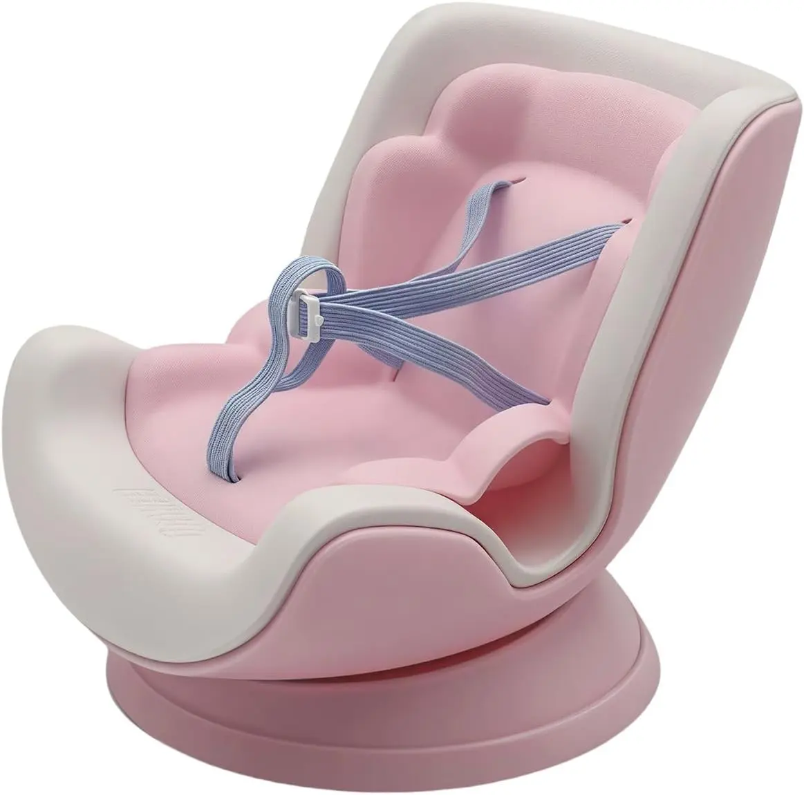 Pink 17cm Dolls Car Seat Accessories for 17cm Dolls, Doll Car Seat with Clip onto Car Air Vent, Multi-Angle Air Vent Mount & Desktop Stand, Fun Pink Gift for Fans (NO Doll) (Pink&White)