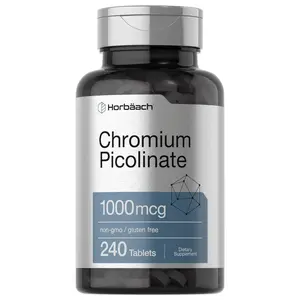 Horbaach Chromium Picolinate 1000mcg | 240 Tablets | Vegetarian Formula | Non-GMO, Gluten Free Supplement
