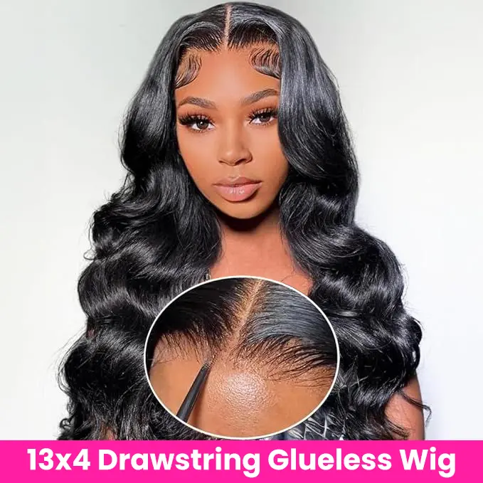 13x4 Drawstring Glueless Wig