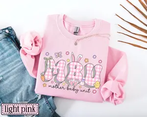 MBU Easter Sweatshirt, Mother Baby Unit Bunny T-Shirt, Postpartum Nurse Sweater, MBU Nurse Pullover, Mother Baby Unit Crewneck Gift