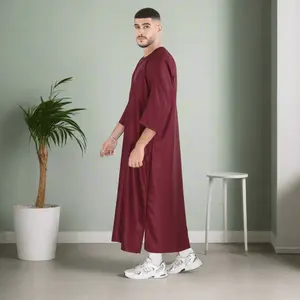 Moroccan Gandoura Maroon