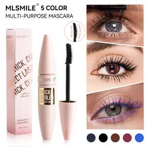 MLSMILE Mascara 5 Colors Dense Long Curled Water Resistant No Smudge