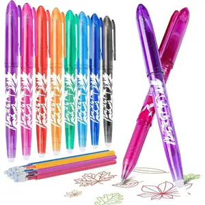 8pcs/set Erasable ballpoint pen, Colored Pens Set, multi-color rolling ink ballpoint pen, 0.5mm fine pointed writing tool, suitable for children, adults, students, school office stationery
