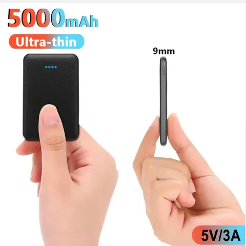 2pcs 5000mAh Power Bank For Heating Socks Battery Pack for Heated Gloves Portable Charging Phone Rechargeable Usb Smartphone Charging For Heating