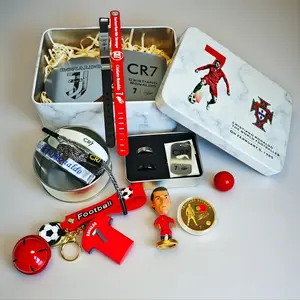 CR7 No.7 Soccer League Fan Gear 13-Piece Accessories Gift Set - Premium Sports Wearable Bundle with Figure, Coin, Necklace, Rings, Keychain & Wristbands