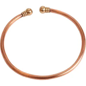 by Touchstone Indian Handcrafted Annealed Immunity Booster Arthritis Controller Health Benefactor Designer Jewelry Pure Copper High Gauge Anklet in Natural Tone for Women.