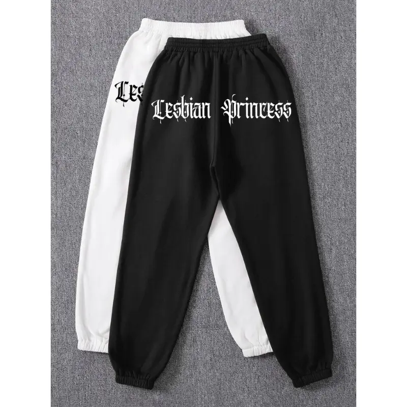 Lesbian Princess  Sweatpants, Pride Princess Sweatpants, Soft Girl Aesthetic Pants, Soft Unisex Loungewear, Rainbow Aesthetic Joggers, lgbtq joggers, love wins pants