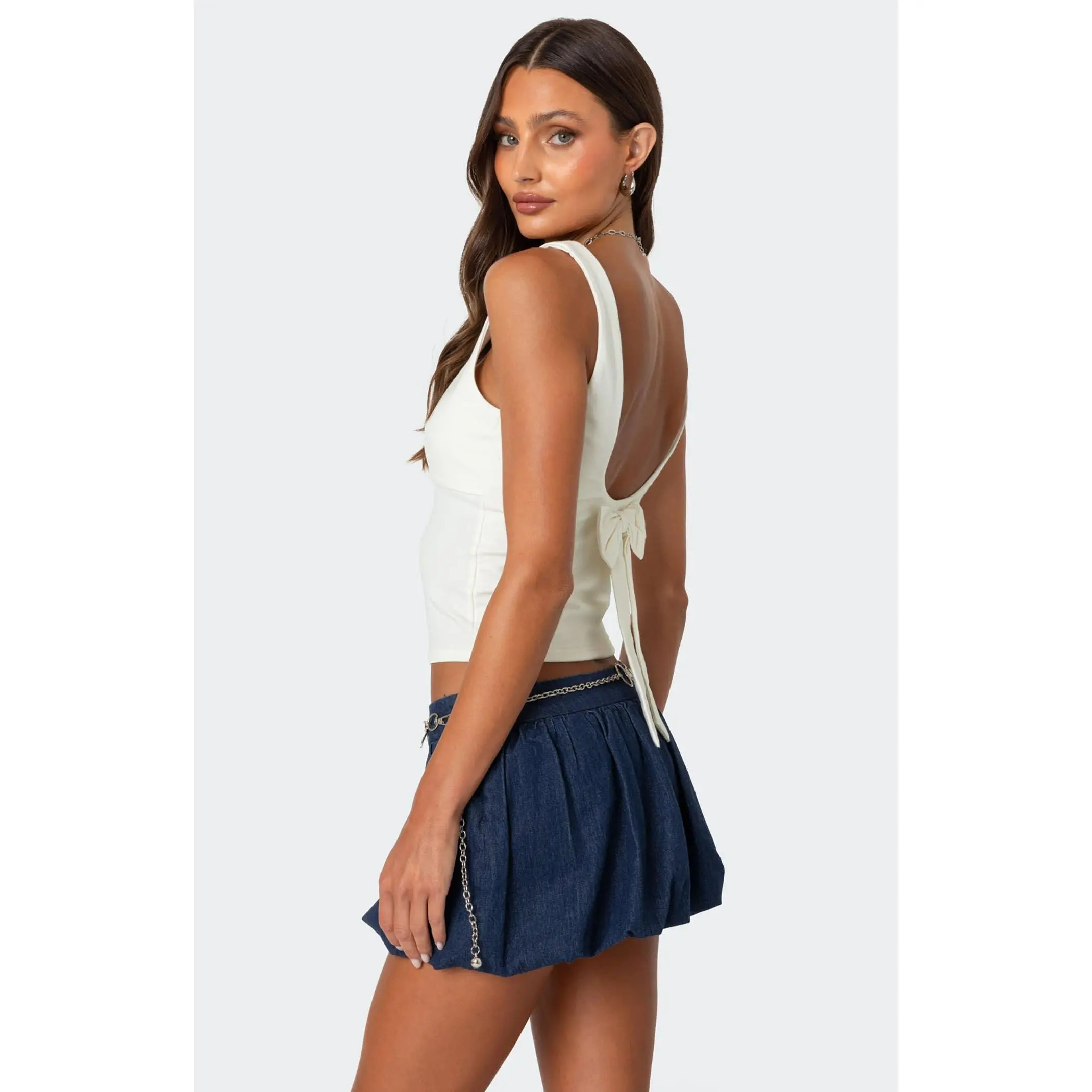 Edikted Women's Ronda Bow Back Tank Top