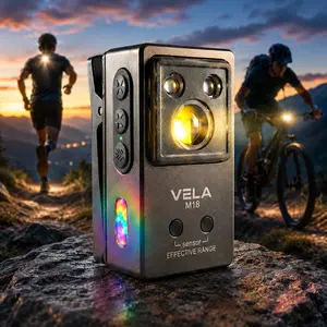 Vela EDC Flashlight, 270lm Mini LED Torch with Magnetic Clip & 5 Light Sources (RGB/UV), USB-C Rechargeable IPX4 Waterproof Aluminum Clip-on Light