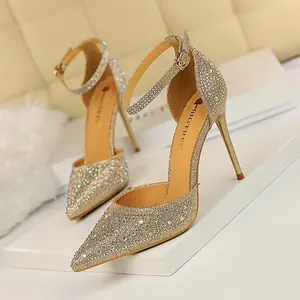 Sweet Rhinestone High Heels – Korean Style 10cm Stiletto Shoes