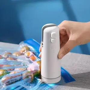 Rechargeable Handheld Vacuum Sealer Machine, Food Sealer with Cutting & Inflation Tool, Compact Vacuum Sealer Machine for Jars, Meat, Chips