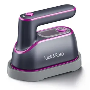 Jack&Rose 2-in-1 Steam Iron & Clothes Steamer - Handheld Portable Garment Wrinkle Remover, Fast Heat-Up, Large Soleplate, 150ml Water Tank - Lightweight for Home, Travel, Summervibes