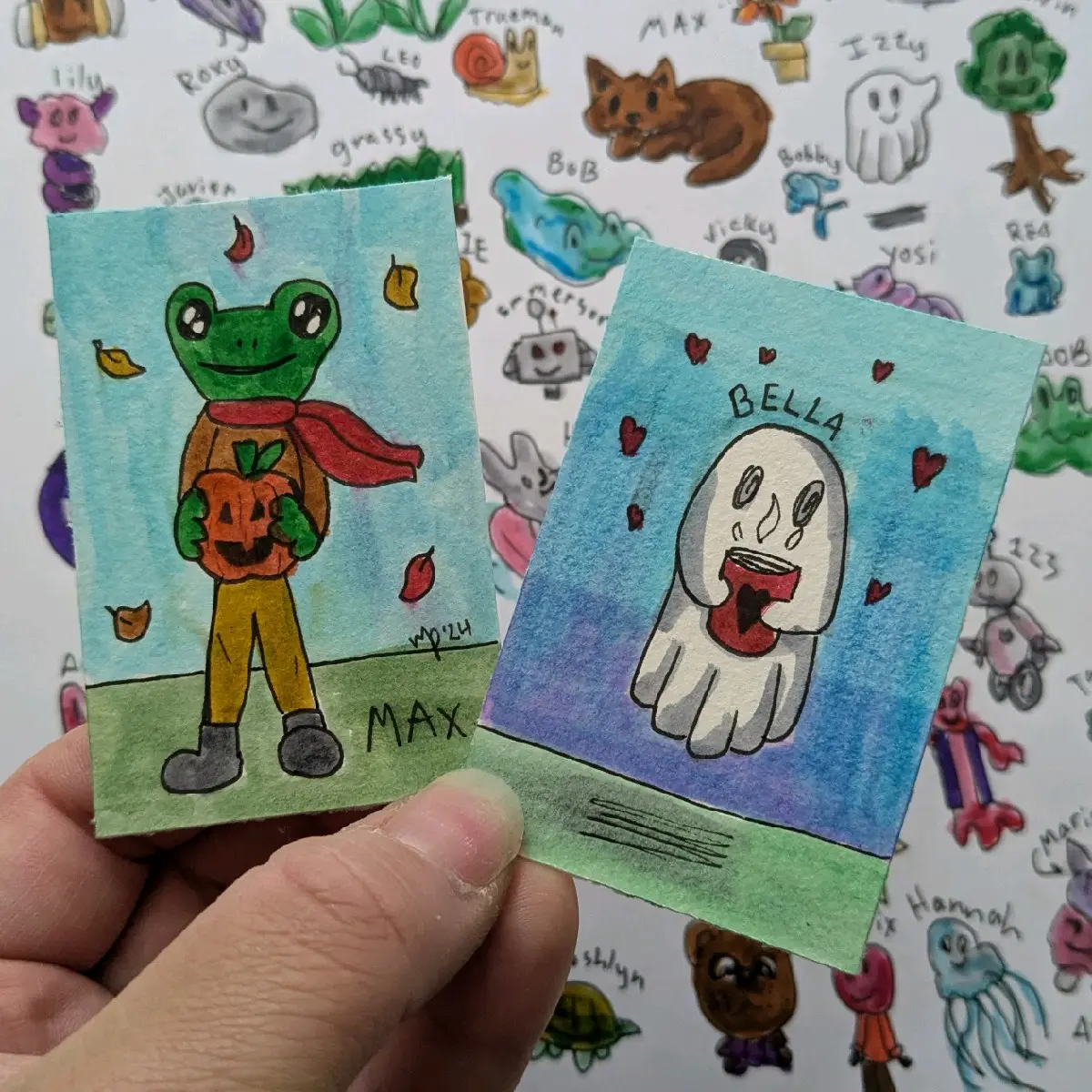Lil Guy Doodle - custom 2" x 3" art by Max