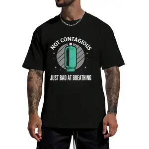 Funny Lung & Asthma Design T-Shirt for Men – Casual Crew Neck, Soft Comfortable Fabric