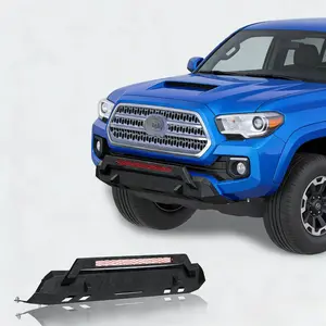 Front Bumper Fit For 2016-2023 Toyota Tacoma (Excluding Tacoma TRD/Tacoma TRD Sport) With Winch Plate / D-Ring Mounts Steel Front Bumpers with E-Coating / Bull Bar
