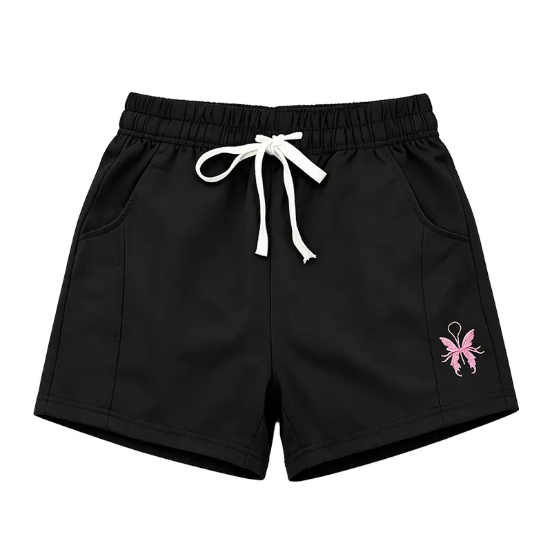New women’s athletic shorts with elastic drawstring waist and pockets, beach casual shorts