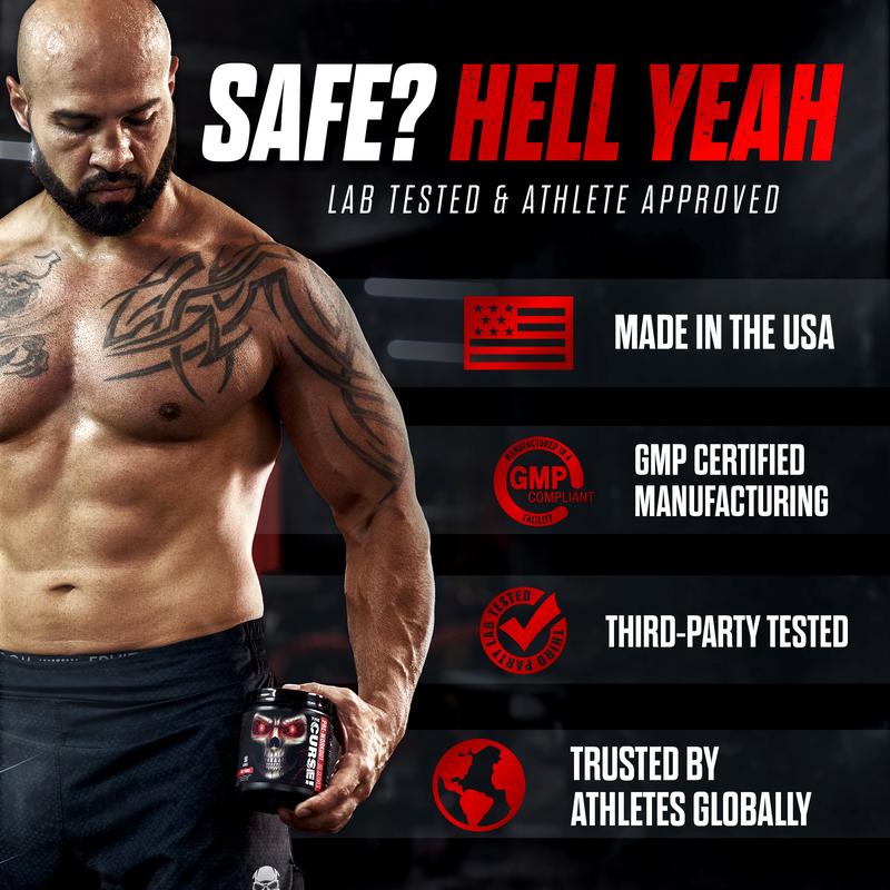 JNX SPORTS The Curse! Pre Workout Powder | 50 Servings | 155mg Caffeine, Beta-Alanine, L-Citrulline & Creatine | Pre-Workout for Men & Women