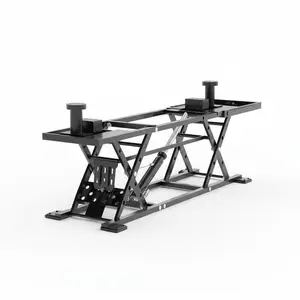 5000LBS Heavy-Duty Carbon Steel Portable Car Lift - 5.67"-26.8" Adjustable Auto Jack with Extension Plates & Safety Locks