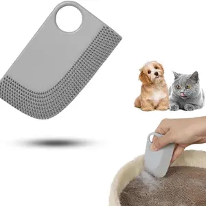 Silicone Pet Hair Brush, Effective Carpet Sofa De-Shedding Tool, Easy Home Pet Cleaning Grooming Comb for Cats & Dogs